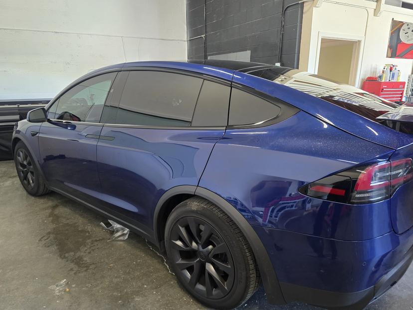 Completed auto glass installation